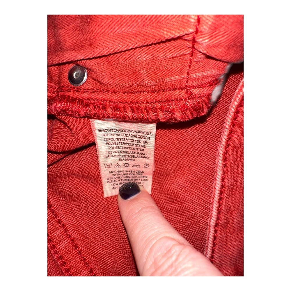 Free People Red/Orange Cropped Flare Jeans, Womens Size 25 - Picture 8 of 8